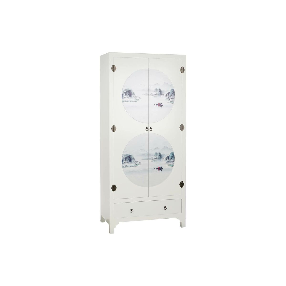 Skänk DKD Home Decor Vit Gran Trä MDF 85,5 x 50,5 x 186,2 cm