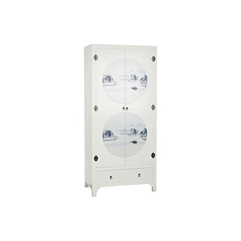 Skänk DKD Home Decor Vit Gran Trä MDF 85,5 x 50,5 x 186,2 cm