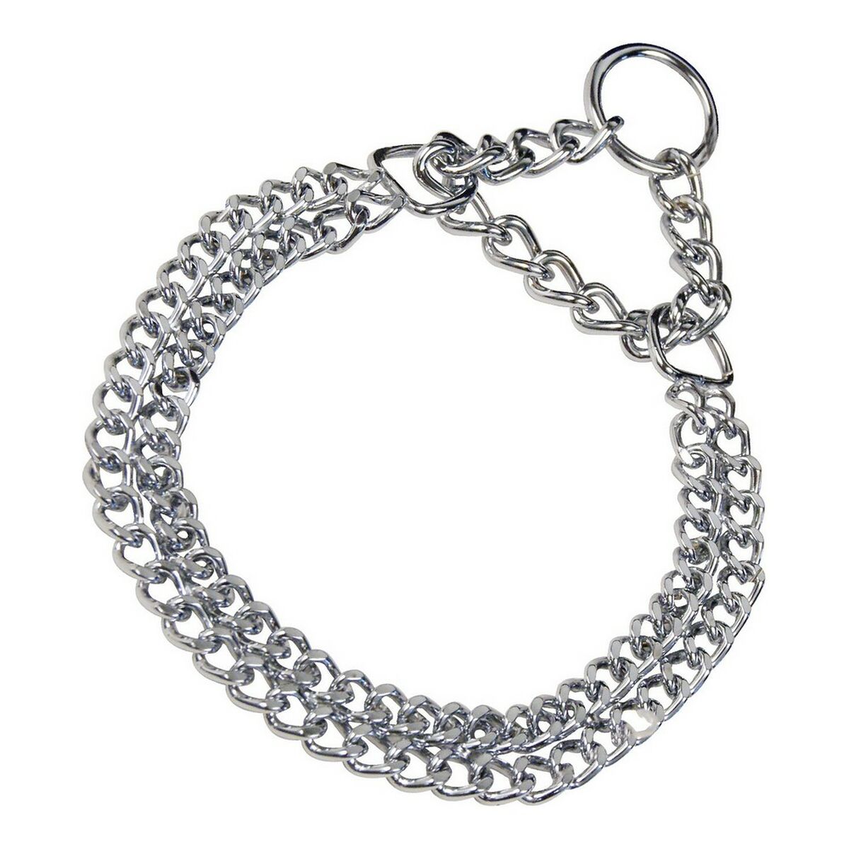 Hundhalsband Hs Sprenger Silvrig 2 mm Double Länkar (50 cm) - 2