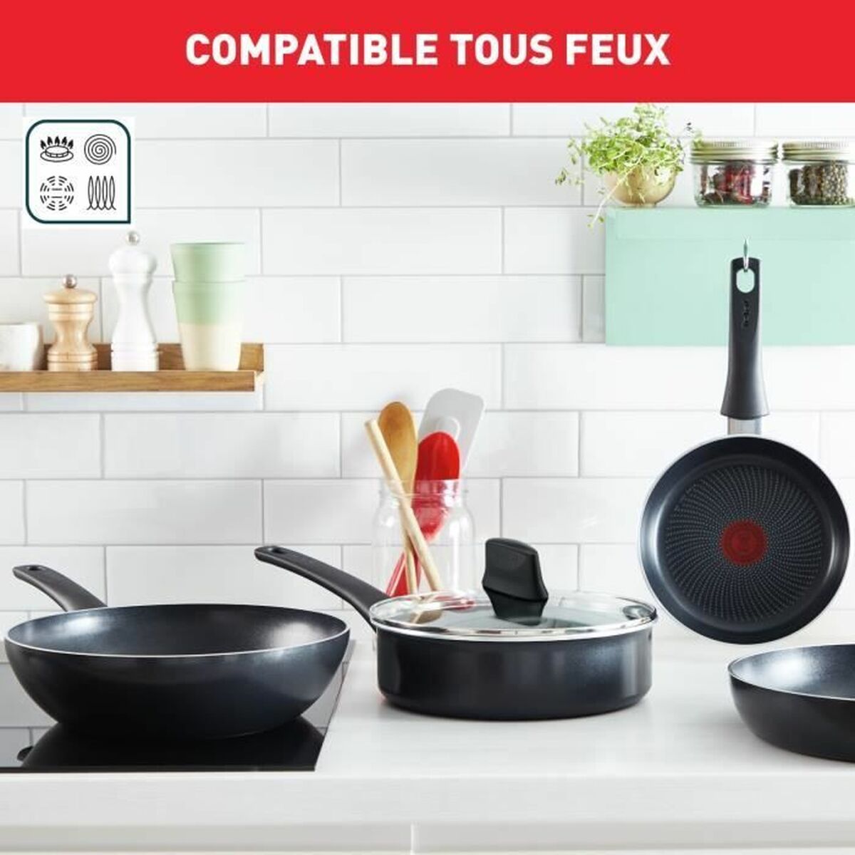 Kastrullset Tefal 6 Delar Induktionshäll - 2