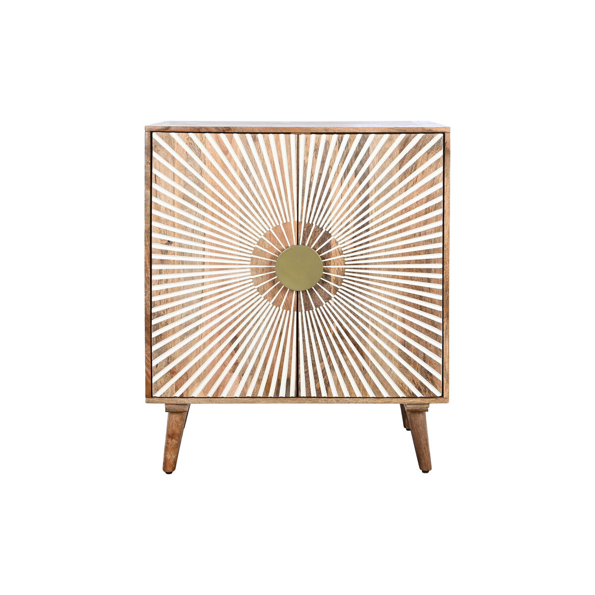 Skänk Home ESPRIT Vit Gyllene Naturell Trä 80 x 45 x 97 cm - 8