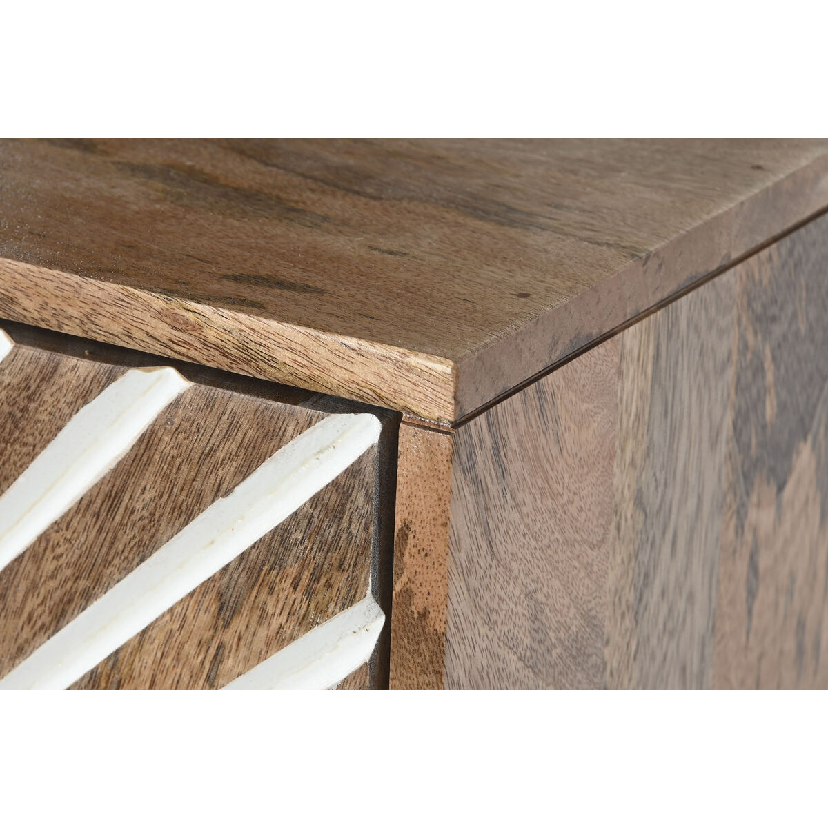 Skänk Home ESPRIT Vit Gyllene Naturell Trä 80 x 45 x 97 cm - 3