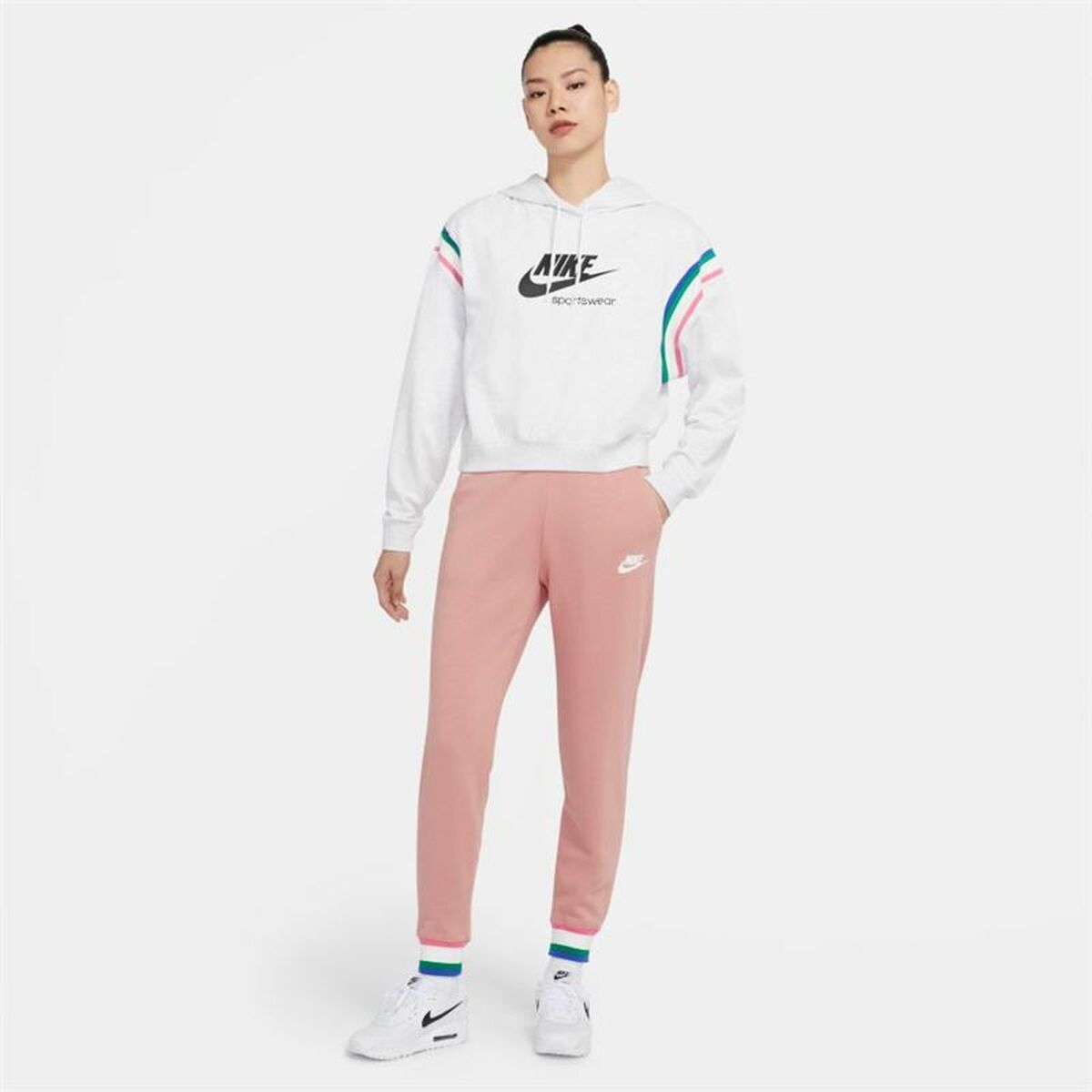 Långa träningsbyxor Nike Kvinna Rosa - 5