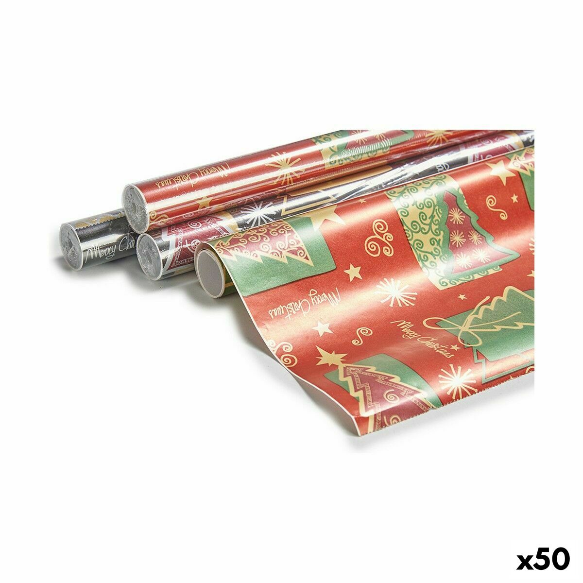 Presentpapper Merry Christmas 70 x 200 cm (50 antal)