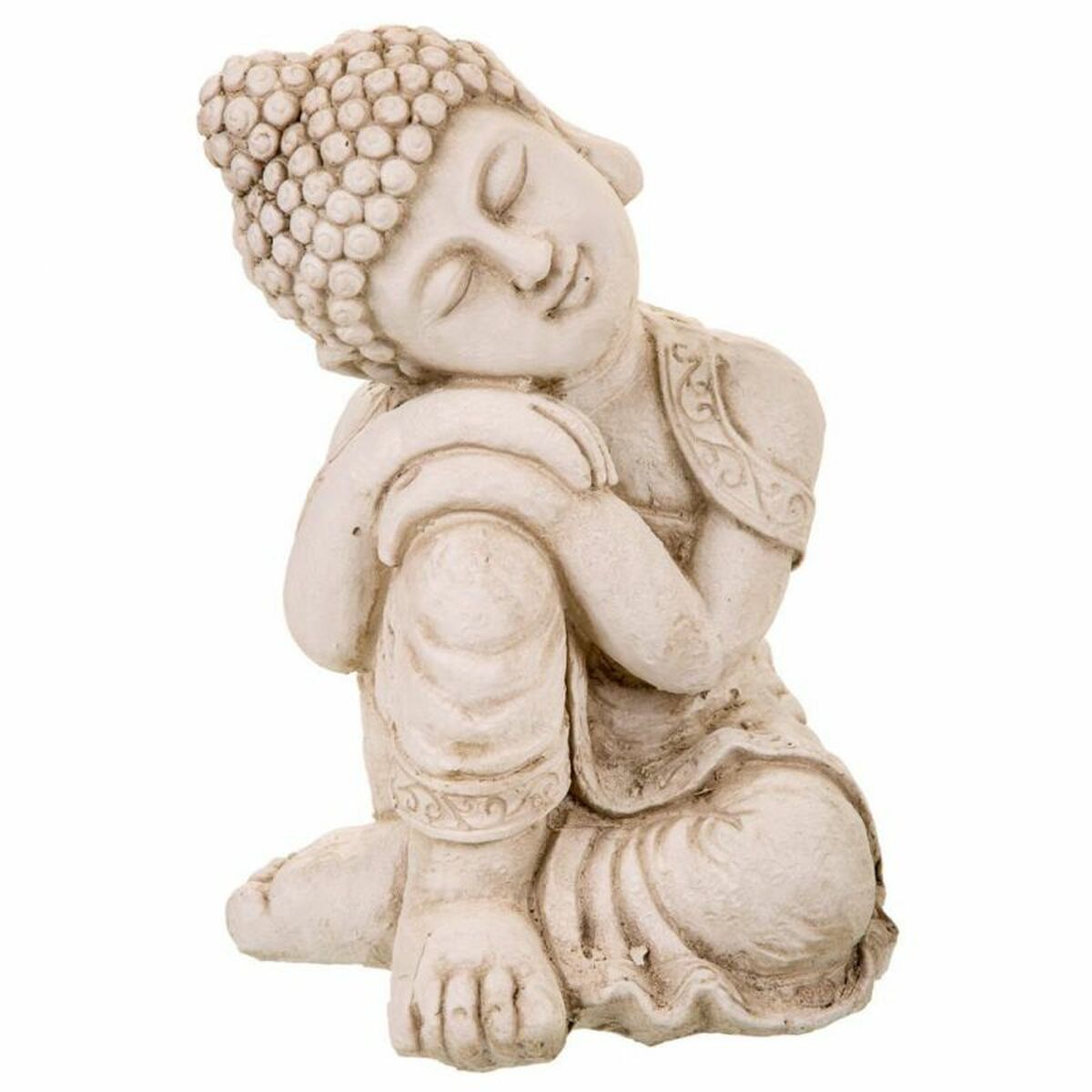 Prydnadsfigur Alexandra House Living Grå Buddha 25 x 34 x 25 cm - 4