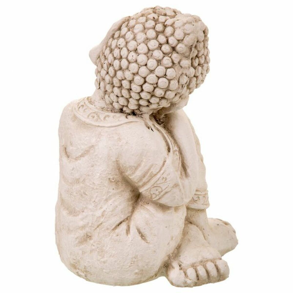 Prydnadsfigur Alexandra House Living Grå Buddha 25 x 34 x 25 cm - 6