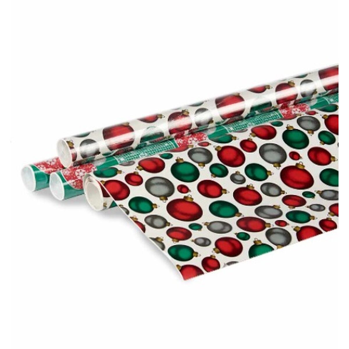 Presentpapper 70 x 200 cm Julgranskulor Multicolour (50 antal) - 2