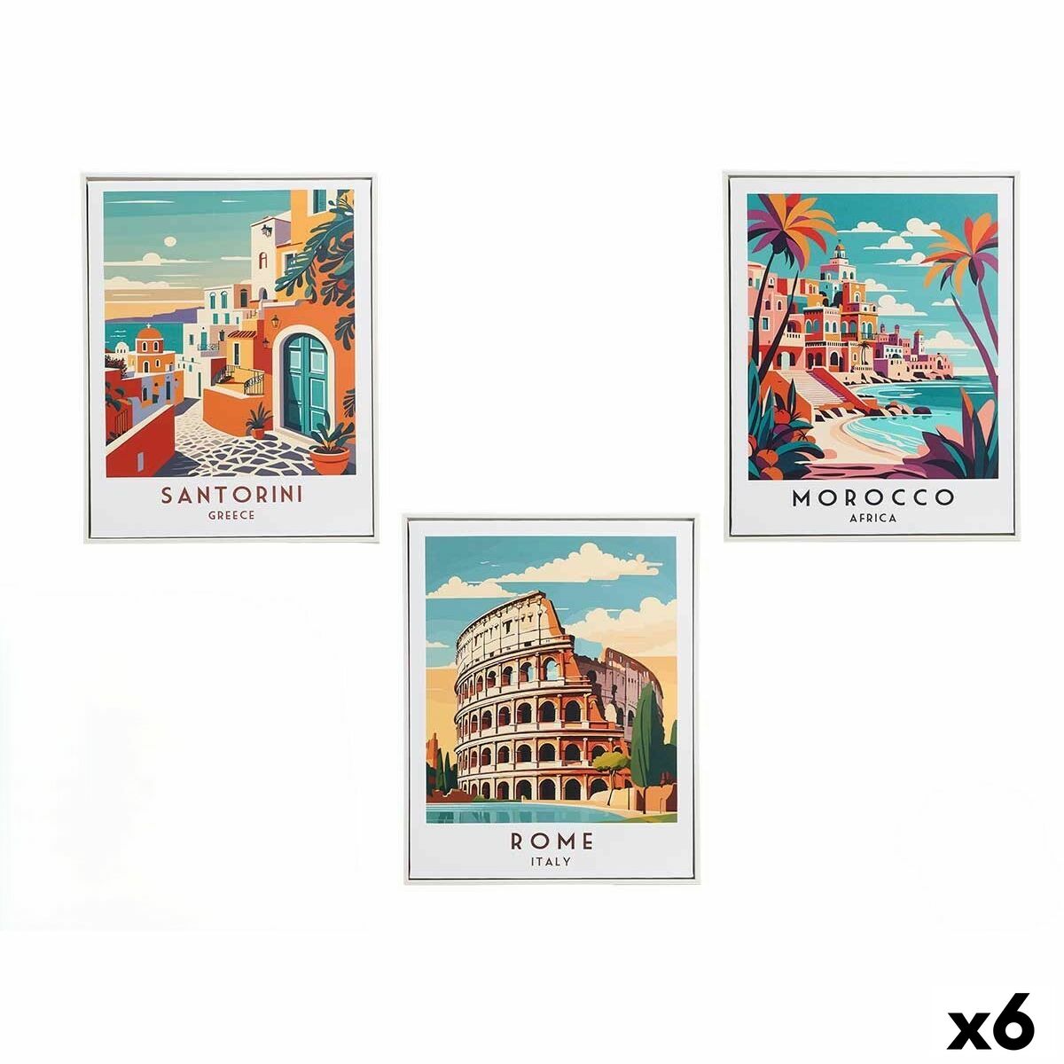 Kanvas Gift Decor Stad 40 x 3 x 50 cm (6 antal)