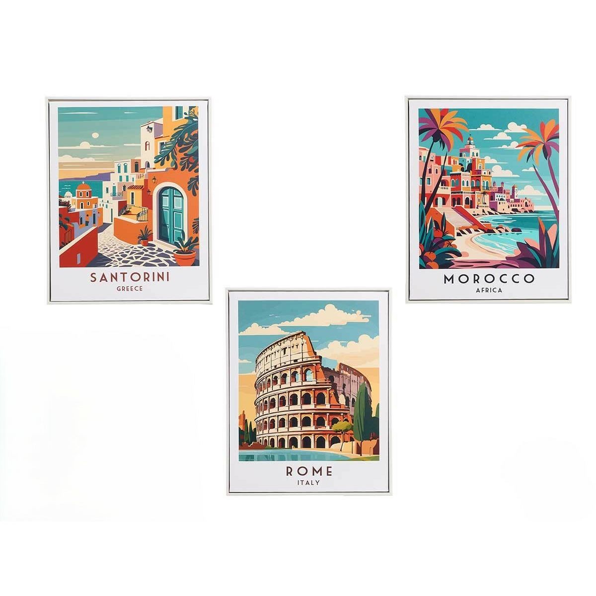 Kanvas Gift Decor Stad 40 x 3 x 50 cm (6 antal) - 3