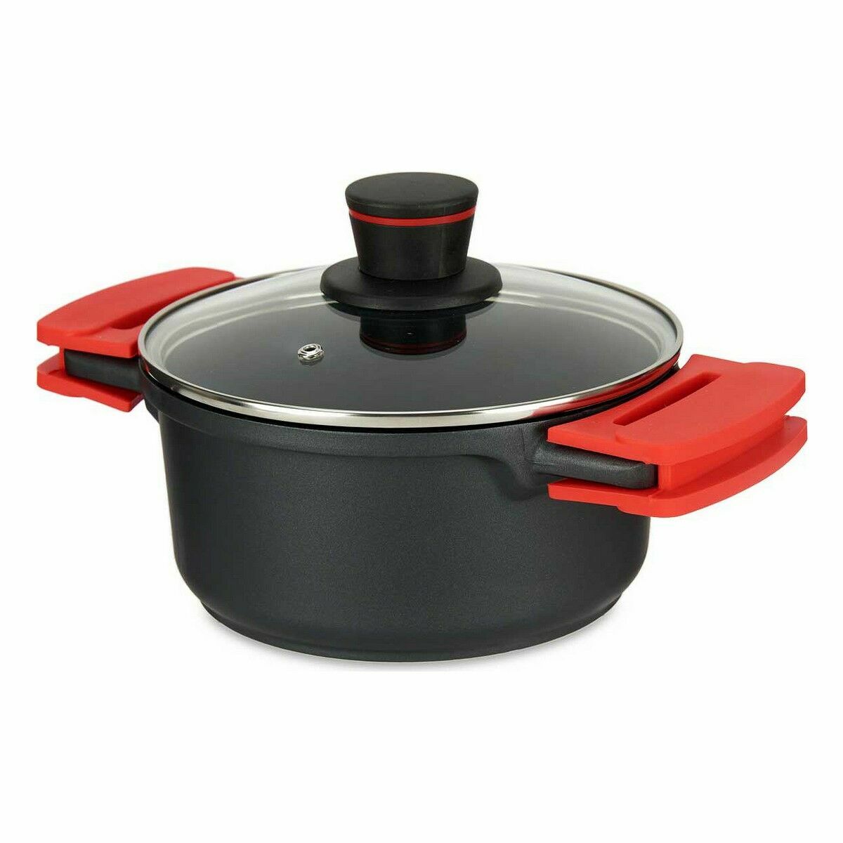 Kastrull med glaslock Ø 20 cm Svart Aluminium (6 antal) - 5