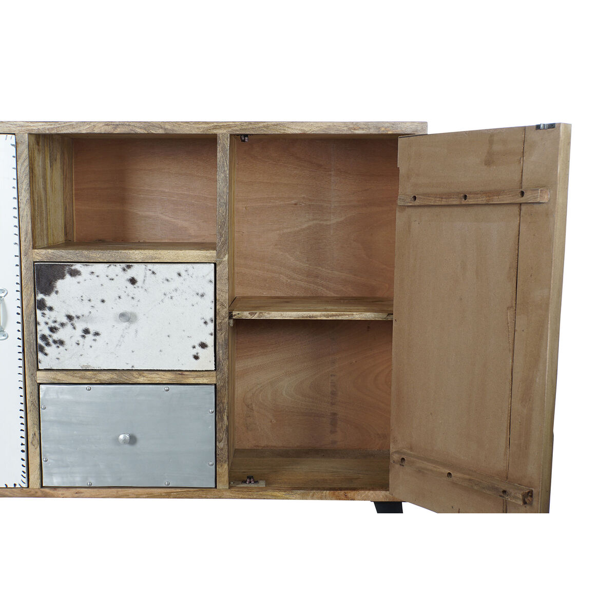 Skänk DKD Home Decor Metall Mangoträ (140 x 40 x 111 cm) - 8