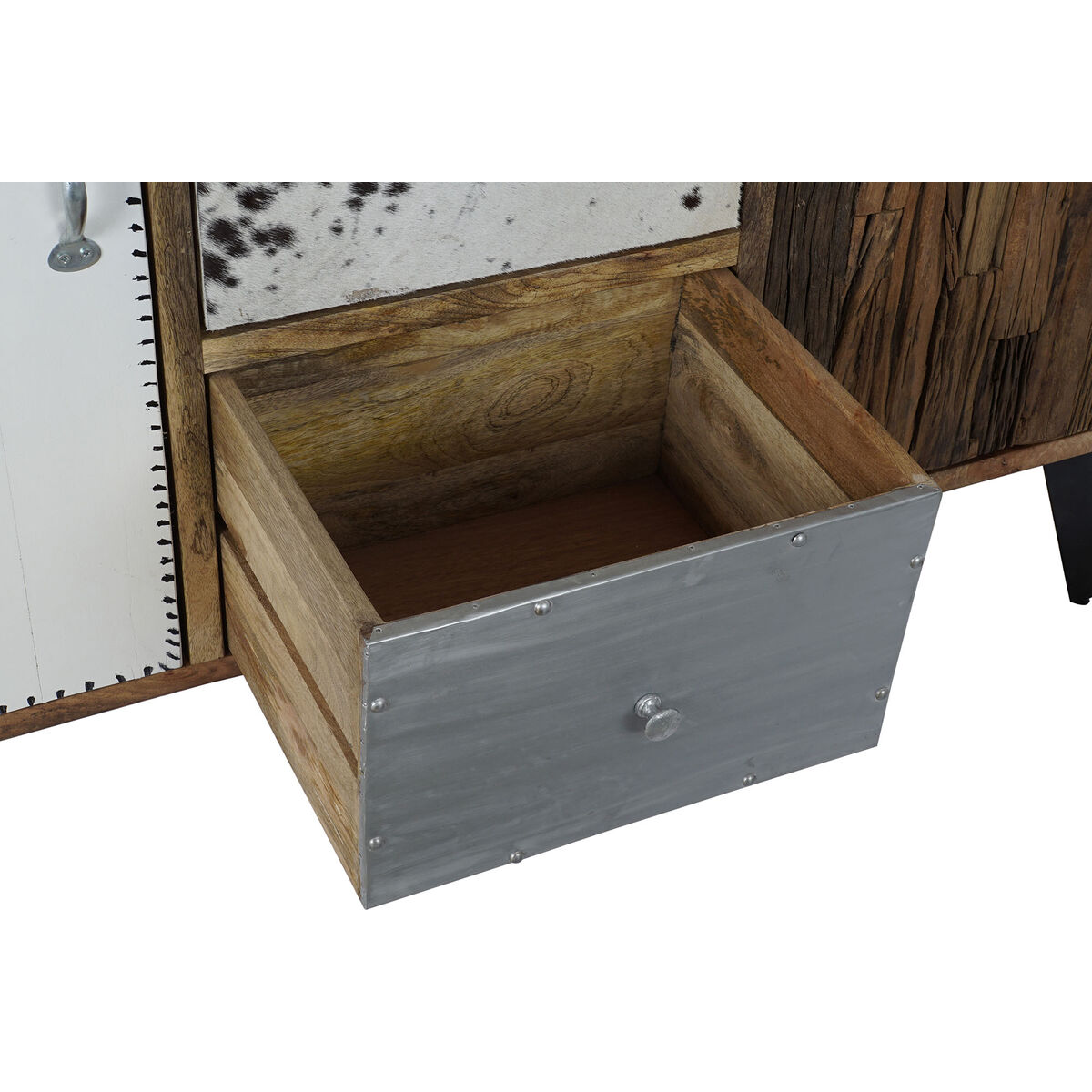 Skänk DKD Home Decor Metall Mangoträ (140 x 40 x 111 cm) - 5