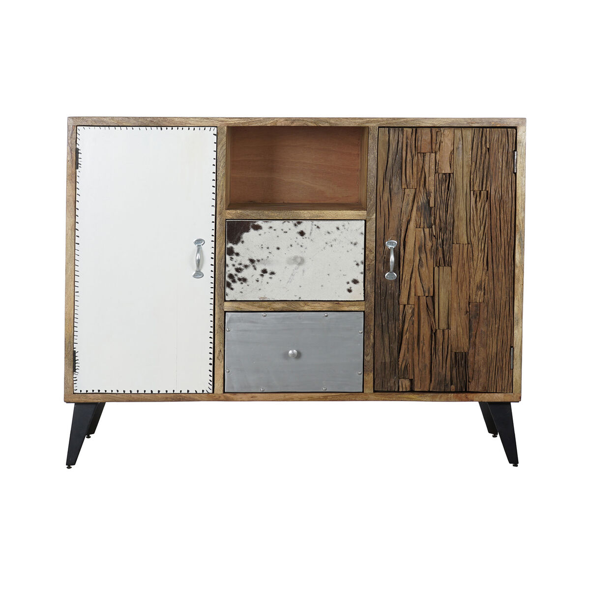 Skänk DKD Home Decor Metall Mangoträ (140 x 40 x 111 cm) - 3