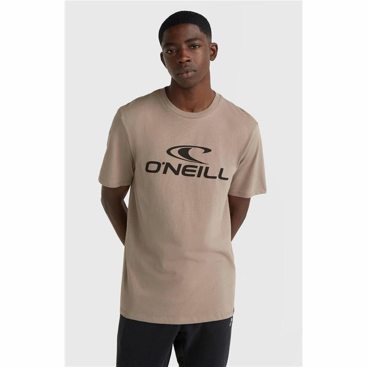 T-shirt med kortärm Herr O'Neill Logo Ljusbrun - 3