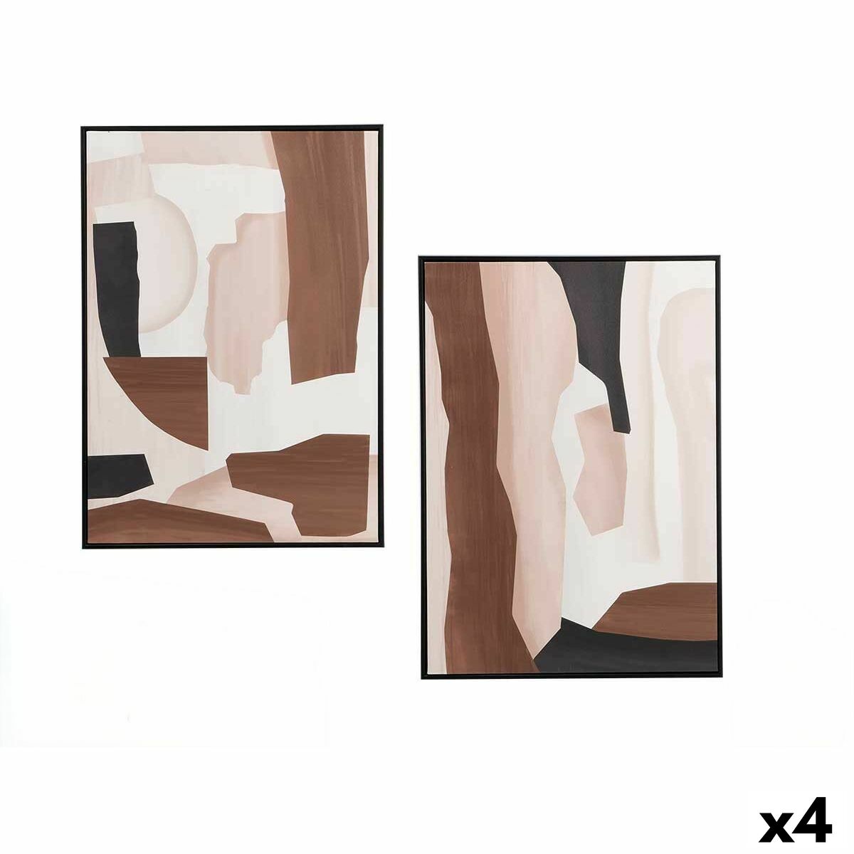 Kanvas Gift Decor Brun Beige Abstrakt 50 x 3 x 70 cm (4 antal)