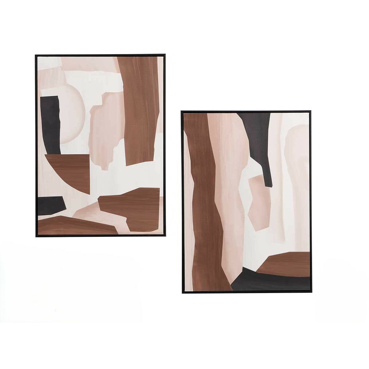 Kanvas Gift Decor Brun Beige Abstrakt 50 x 3 x 70 cm (4 antal) - 2