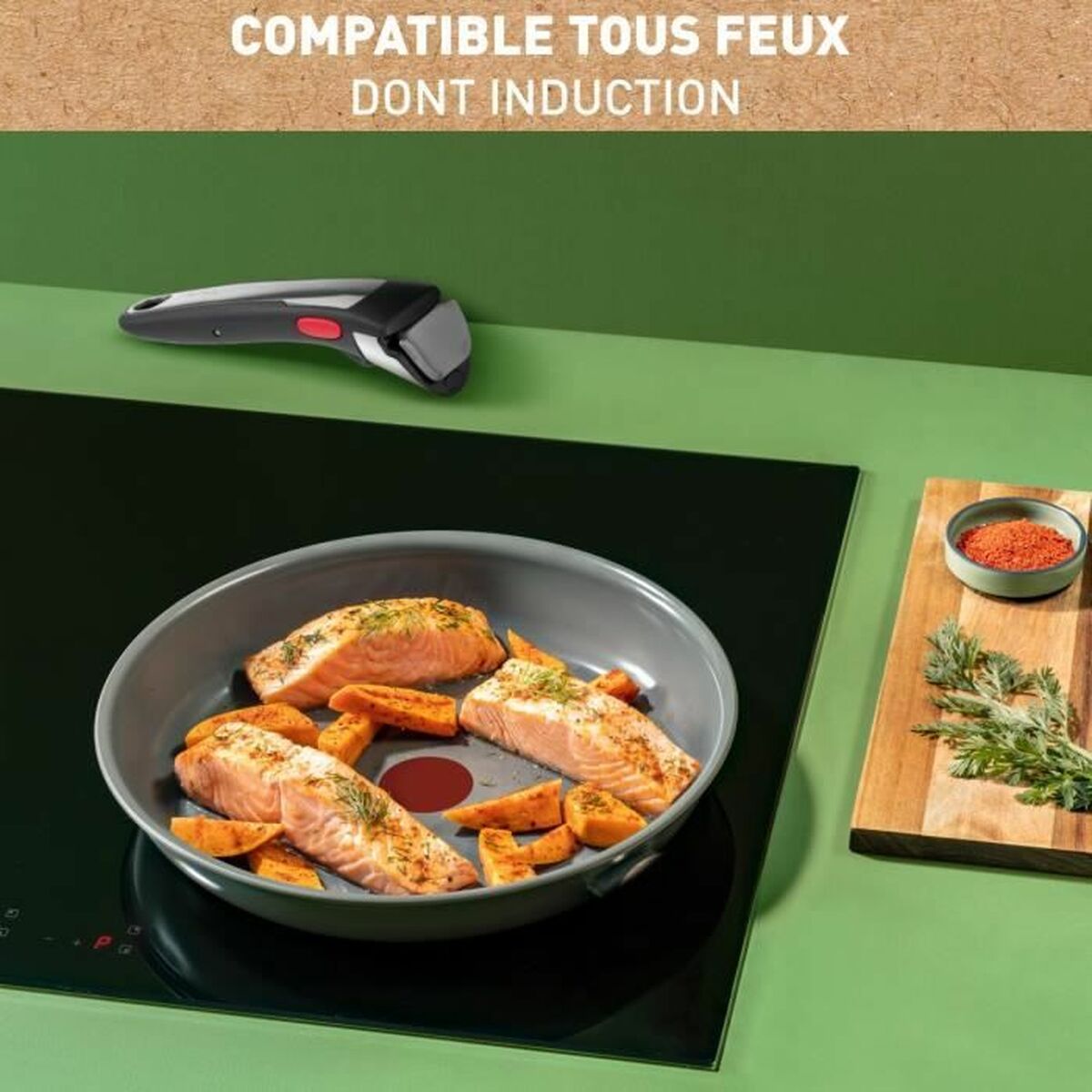 Set med stekpannor Tefal L2619102 Grå Aluminium (3 antal) - 3