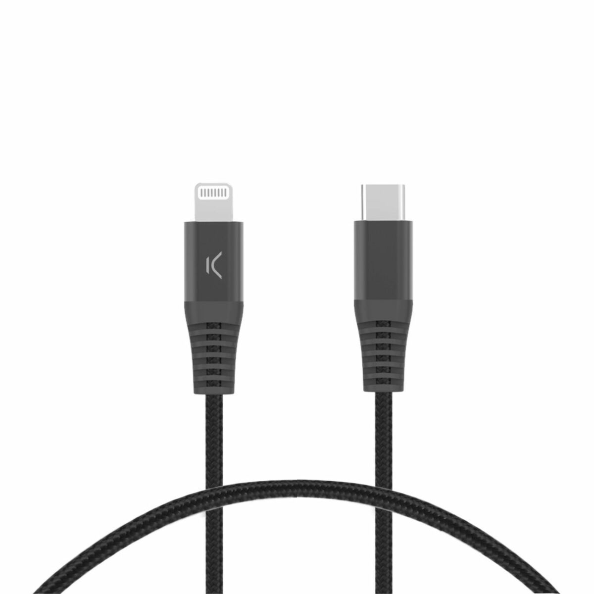 Kabel USB-C till Lightning KSIX Svart