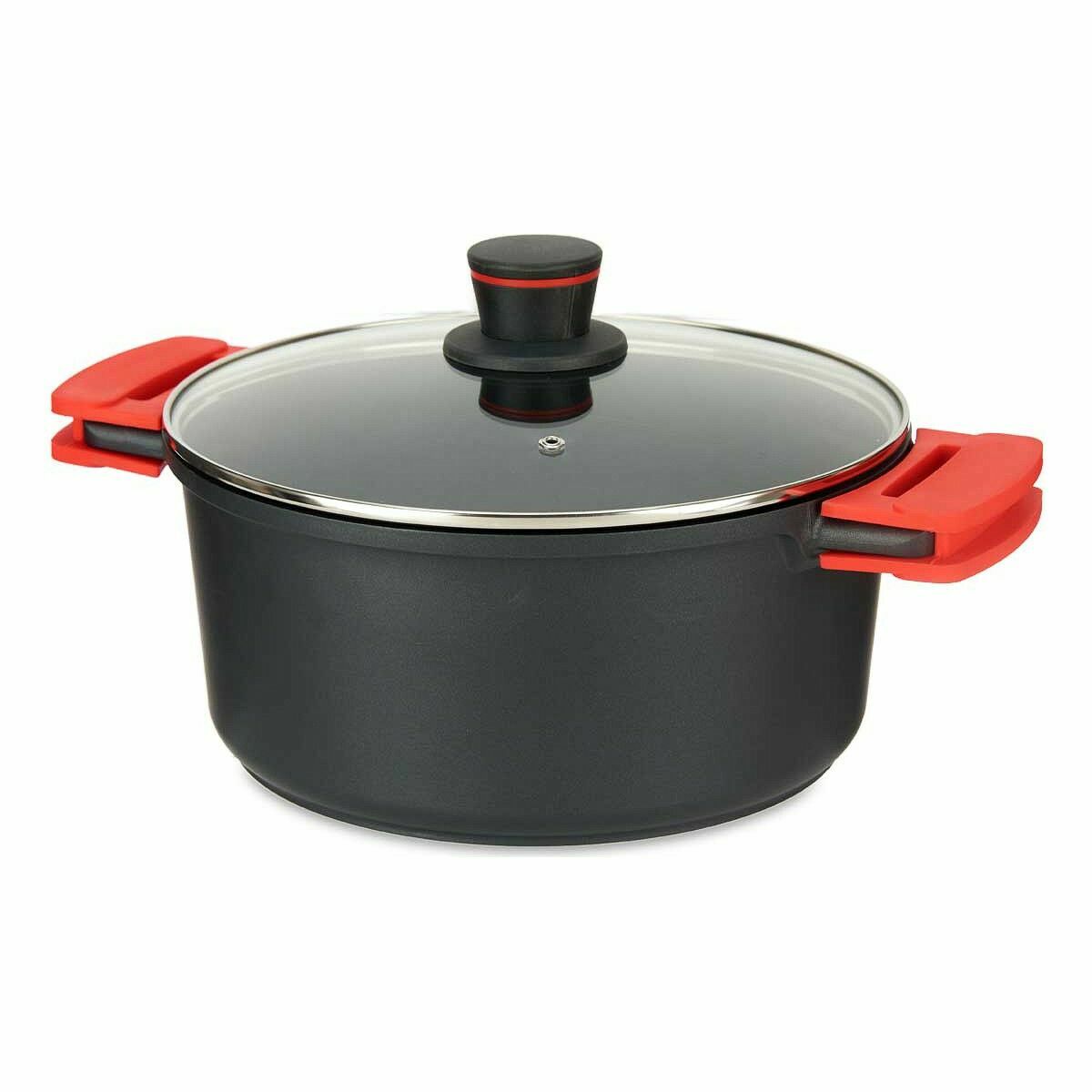 Kastrull med glaslock Ø 28 cm Svart Aluminium (4 antal) - 5