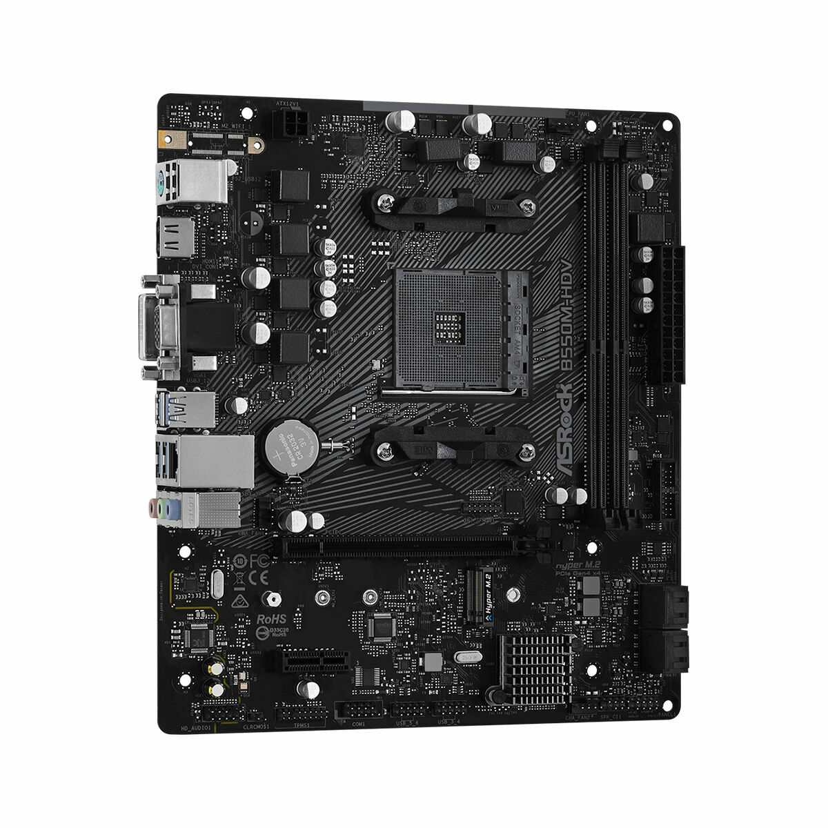 Moderkort ASRock B550M-HDV AMD AM4 AMD B550 - 4