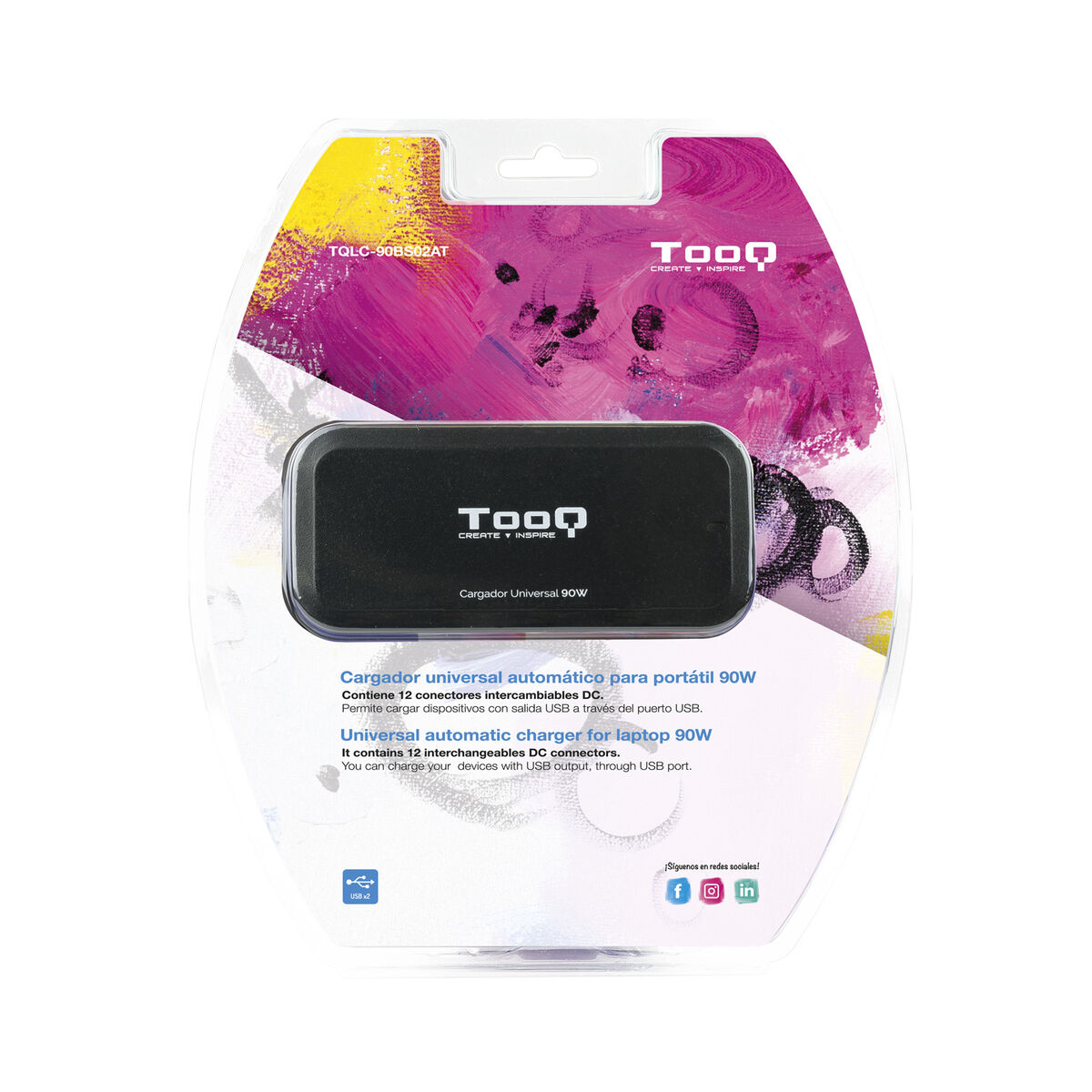 Laptopladdare TooQ TQLC-90BS02AT 90 W 90W - 6