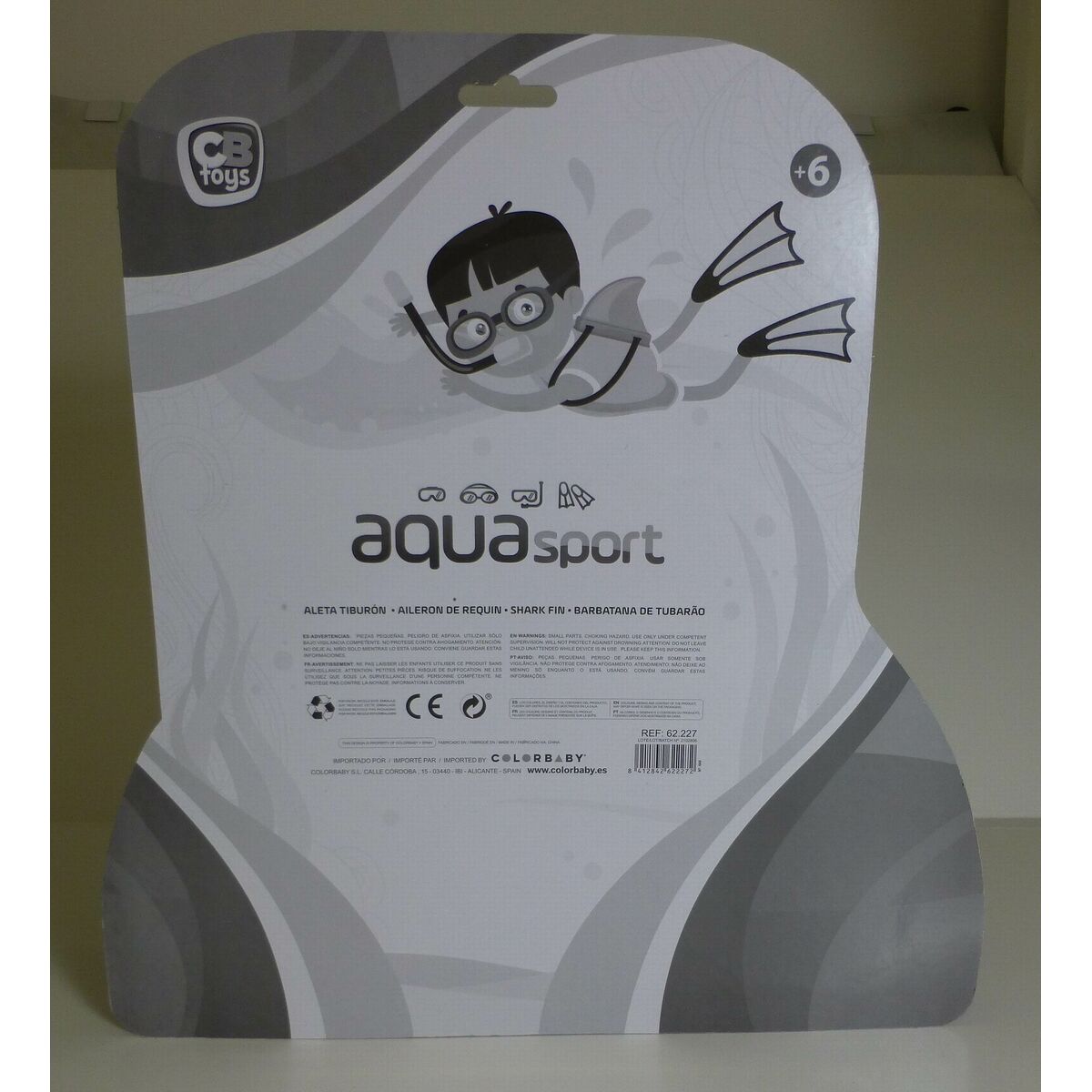 Vattenlek AquaSport Blå Haj (6 antal) - 3
