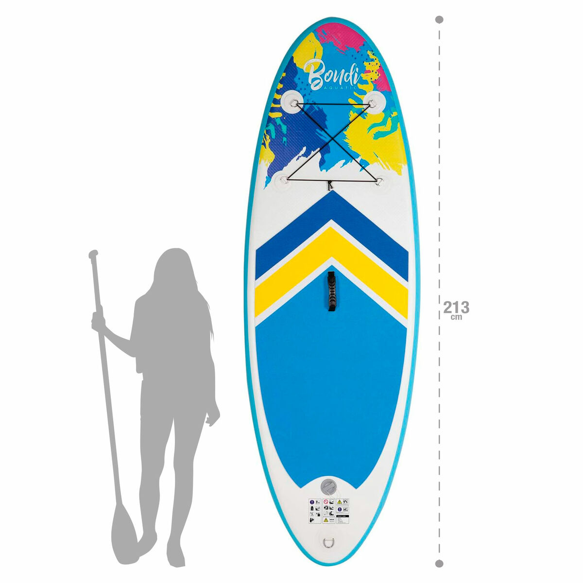 Uppblåsbara Paddle Surfbräda med tillbehör John Toys - 2