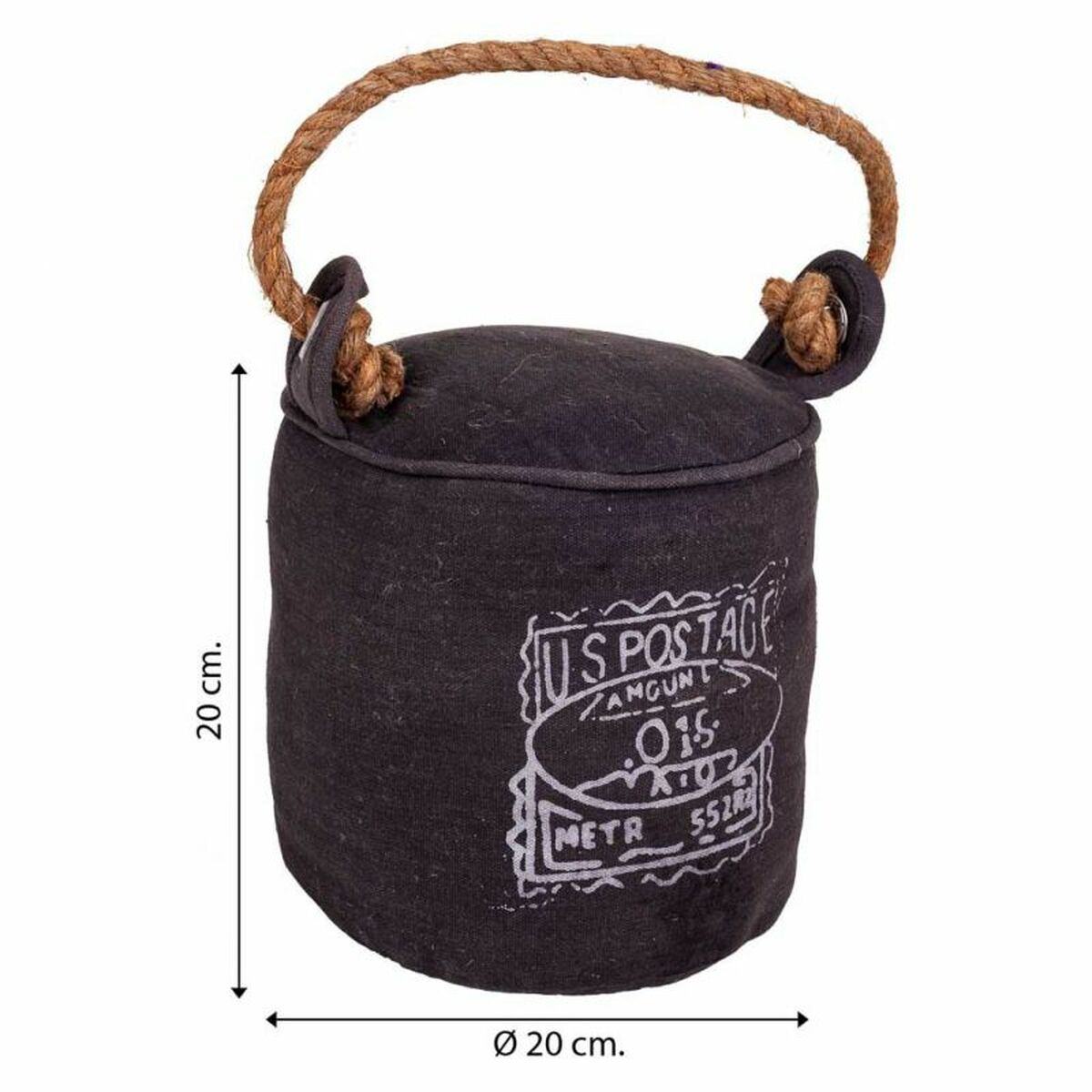 Dörrstopp Alexandra House Living Kanvas 20 x 20 x 20 cm Svart - 8