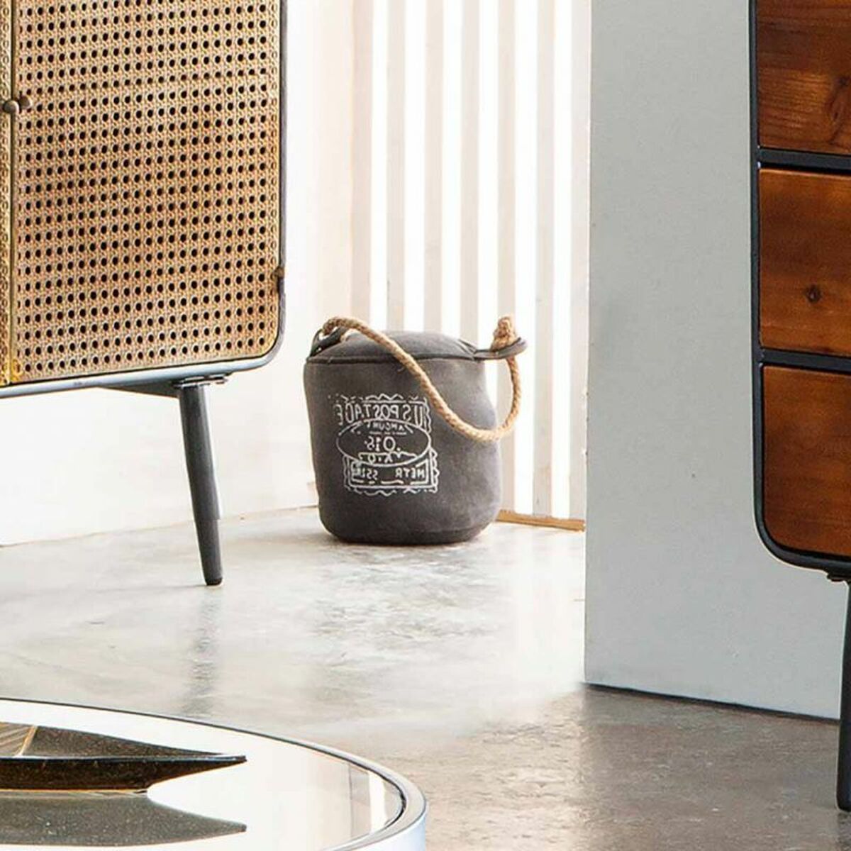 Dörrstopp Alexandra House Living Kanvas 20 x 20 x 20 cm Svart - 3