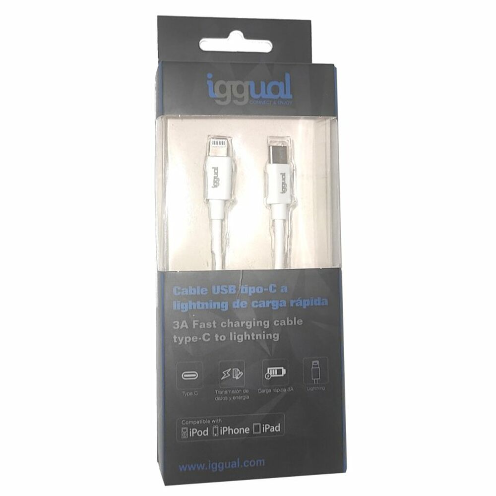 Kabel USB-C till Lightning iggual IGG317761