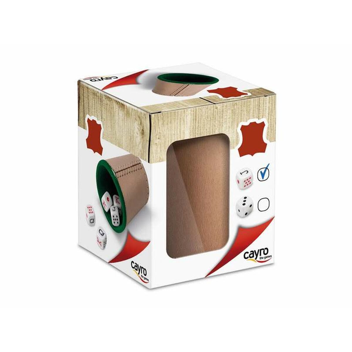 Shaker med pokertärningar Cayro - 6