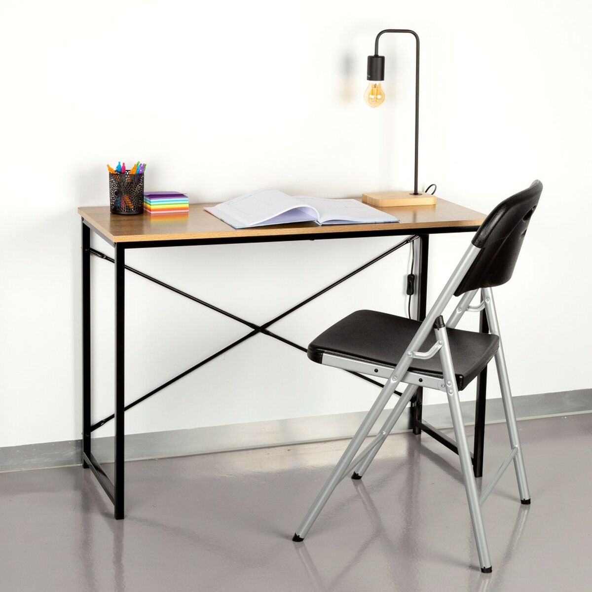 Skrivbord Max Home Stål Melamin spånskiva 100 x 70 x 40 cm - 9