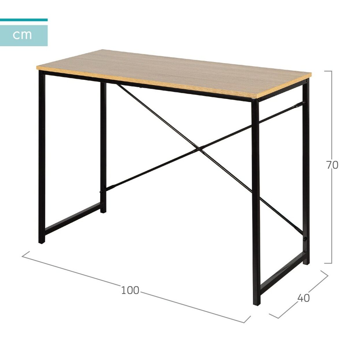 Skrivbord Max Home Stål Melamin spånskiva 100 x 70 x 40 cm - 4