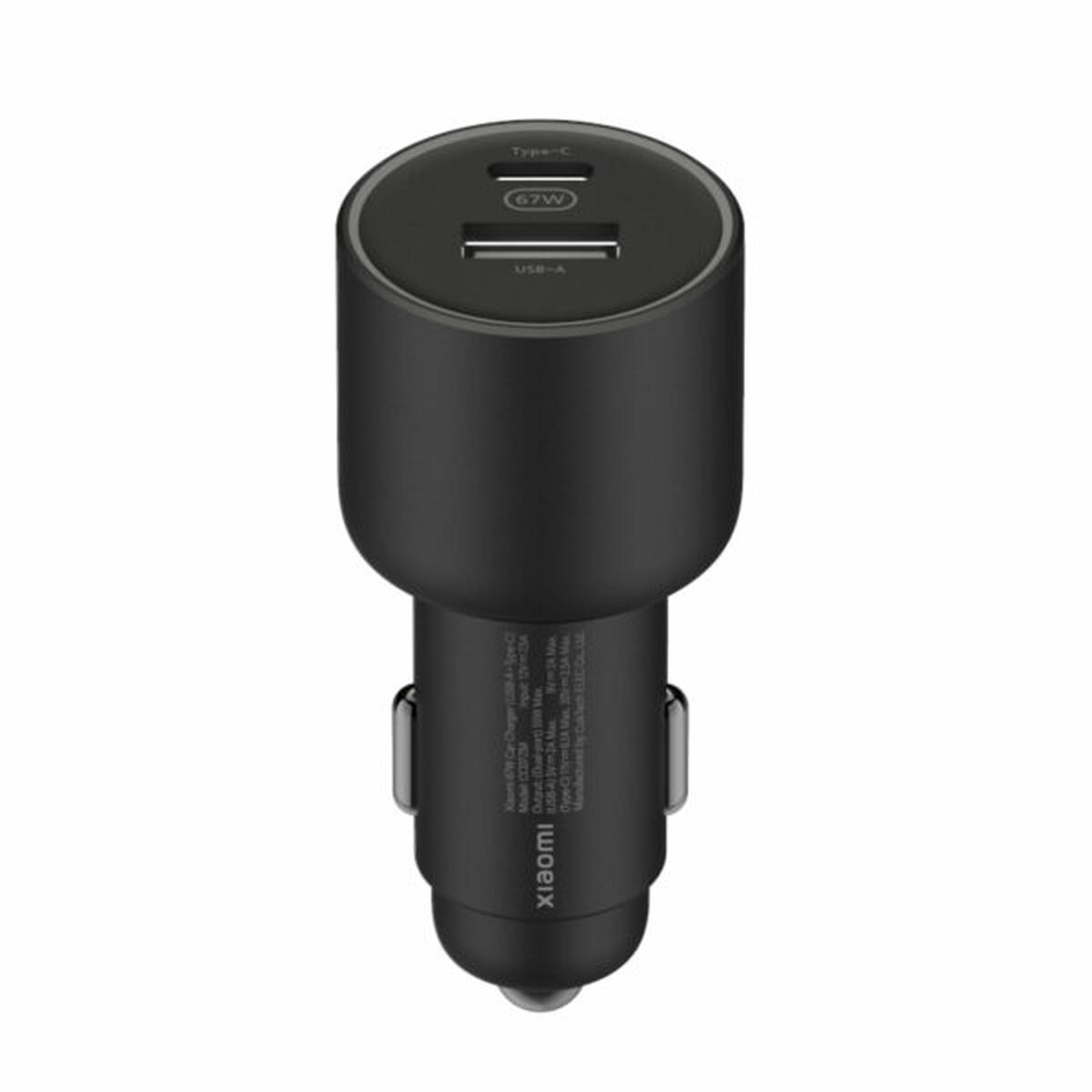 Universal USB-billaddare + USB-C kabel Xiaomi 67W Svart 55 W