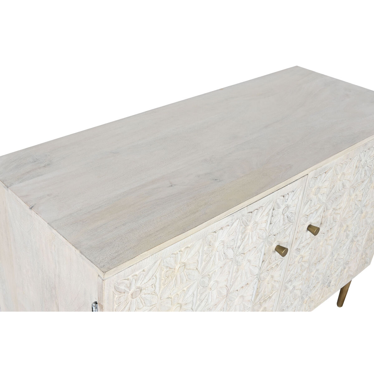 Skänk Home ESPRIT Vit Gyllene 120 x 45 x 80 cm - 5