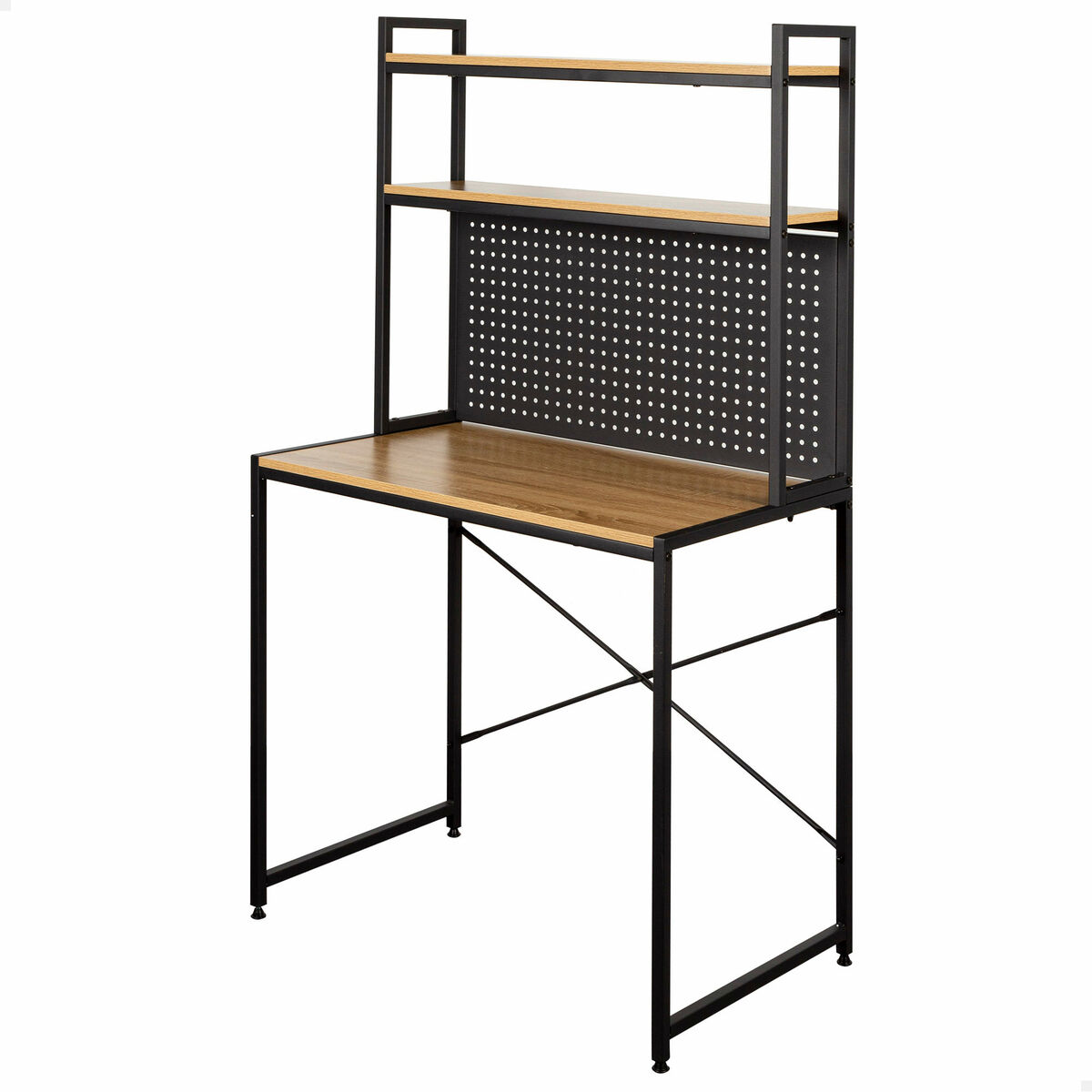 Skrivbord med hyllor Max Home Stål Melamin spånskiva 84 x 148 x 50 cm