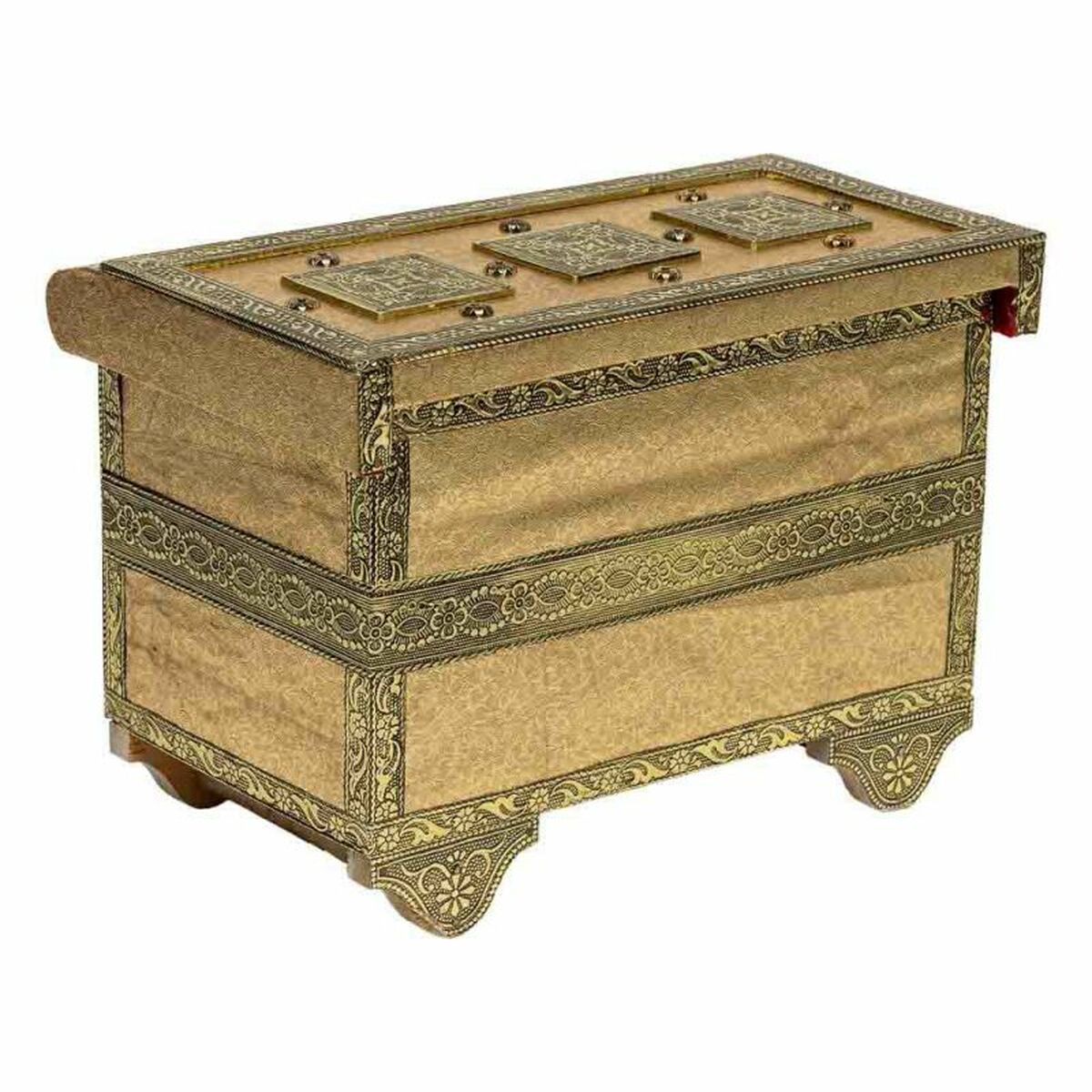 Smyckeskrin Alexandra House Living Gyllene Aluminium Trä MDF 17 x 13 x 27 cm - 6