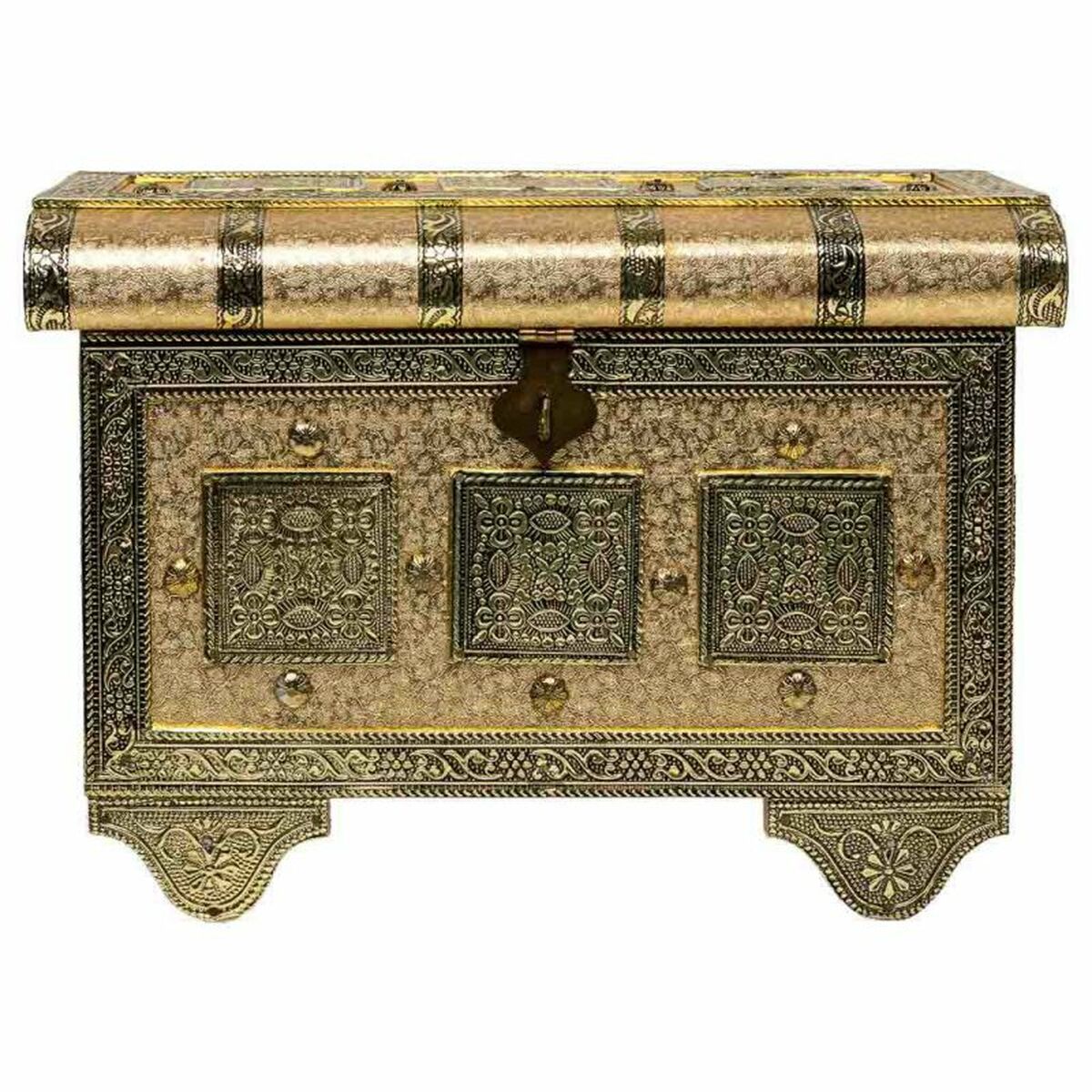 Smyckeskrin Alexandra House Living Gyllene Aluminium Trä MDF 17 x 13 x 27 cm - 4