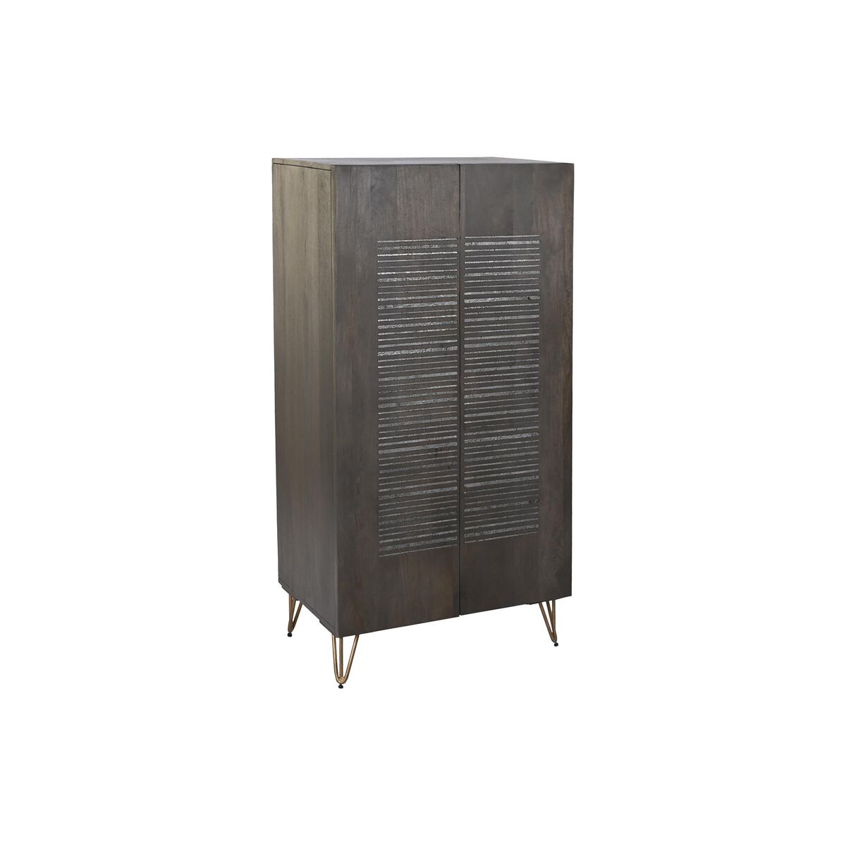 Skåp DKD Home Decor Brun Metall Mangoträ 70 x 45 x 142 cm