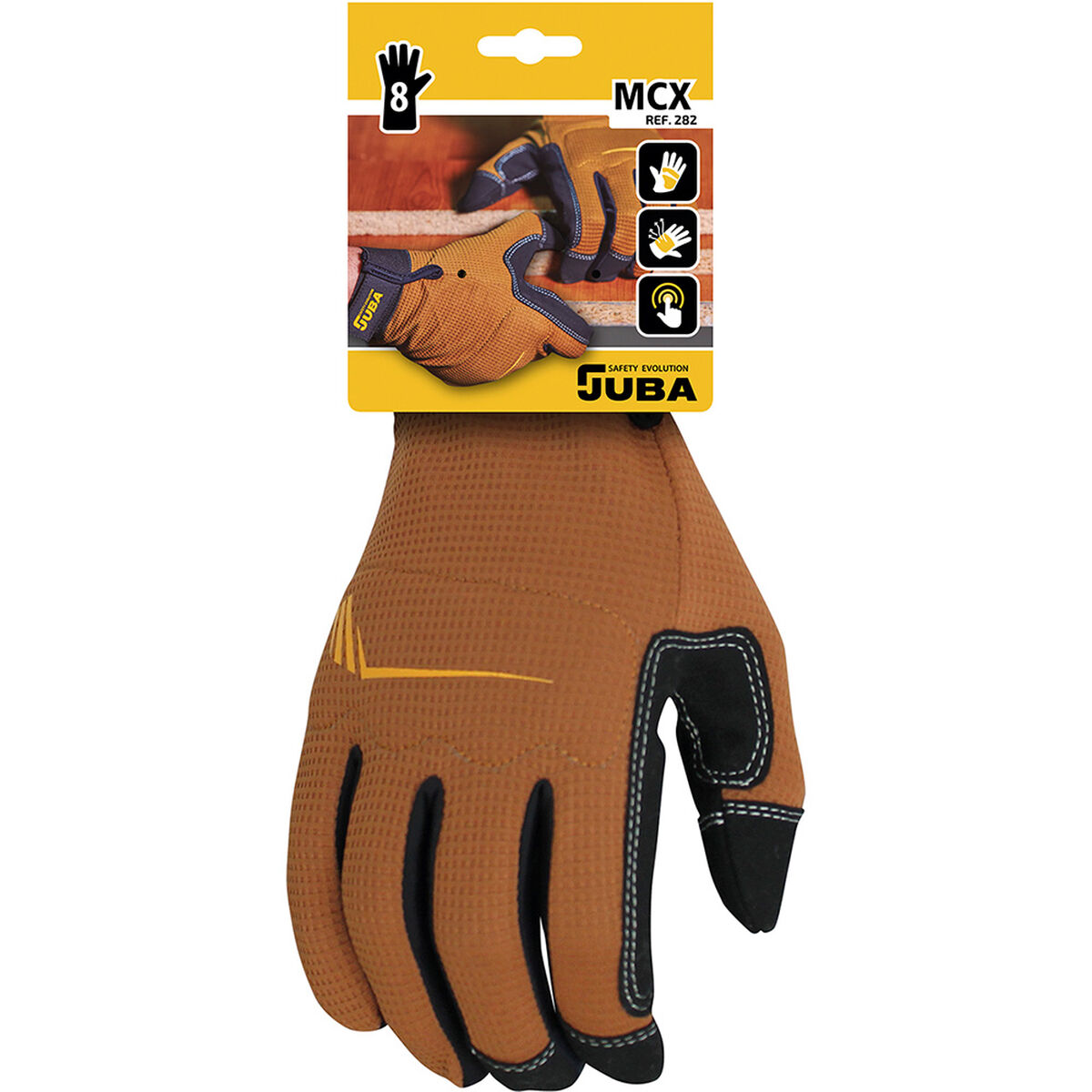 Arbetshandskar JUBA Mecanix Syntetiskt läder Spandex Pekskärm