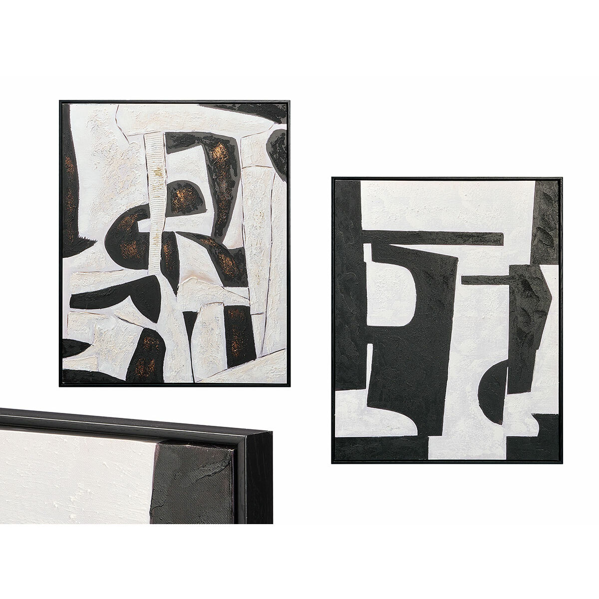 Kanvas Gift Decor Lovers Vit Svart 70 x 3,5 x 90 cm (2 antal) - 3
