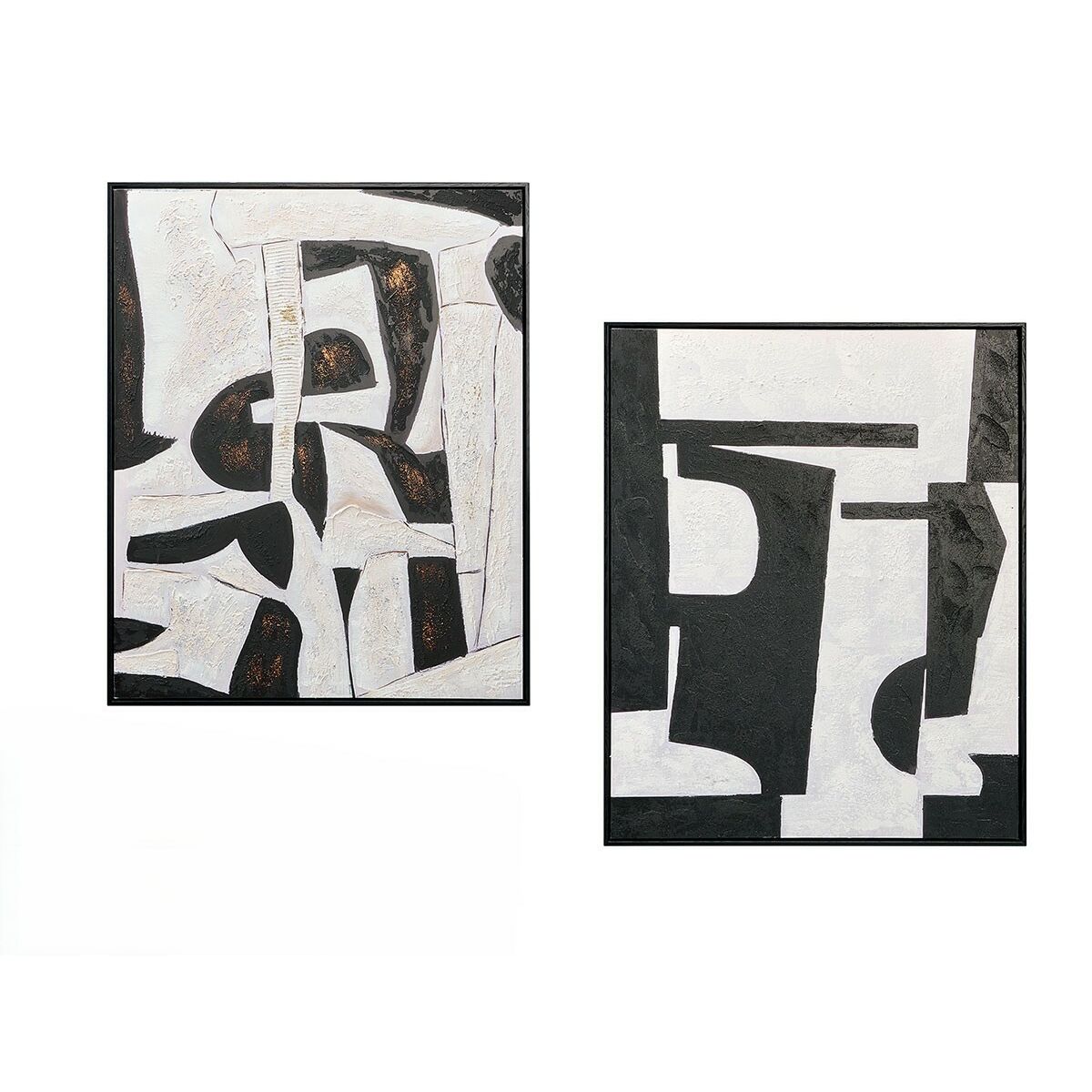 Kanvas Gift Decor Lovers Vit Svart 70 x 3,5 x 90 cm (2 antal) - 2