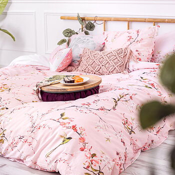Påslakan HappyFriday Chinoiserie rose Multicolour 260 x 240 cm