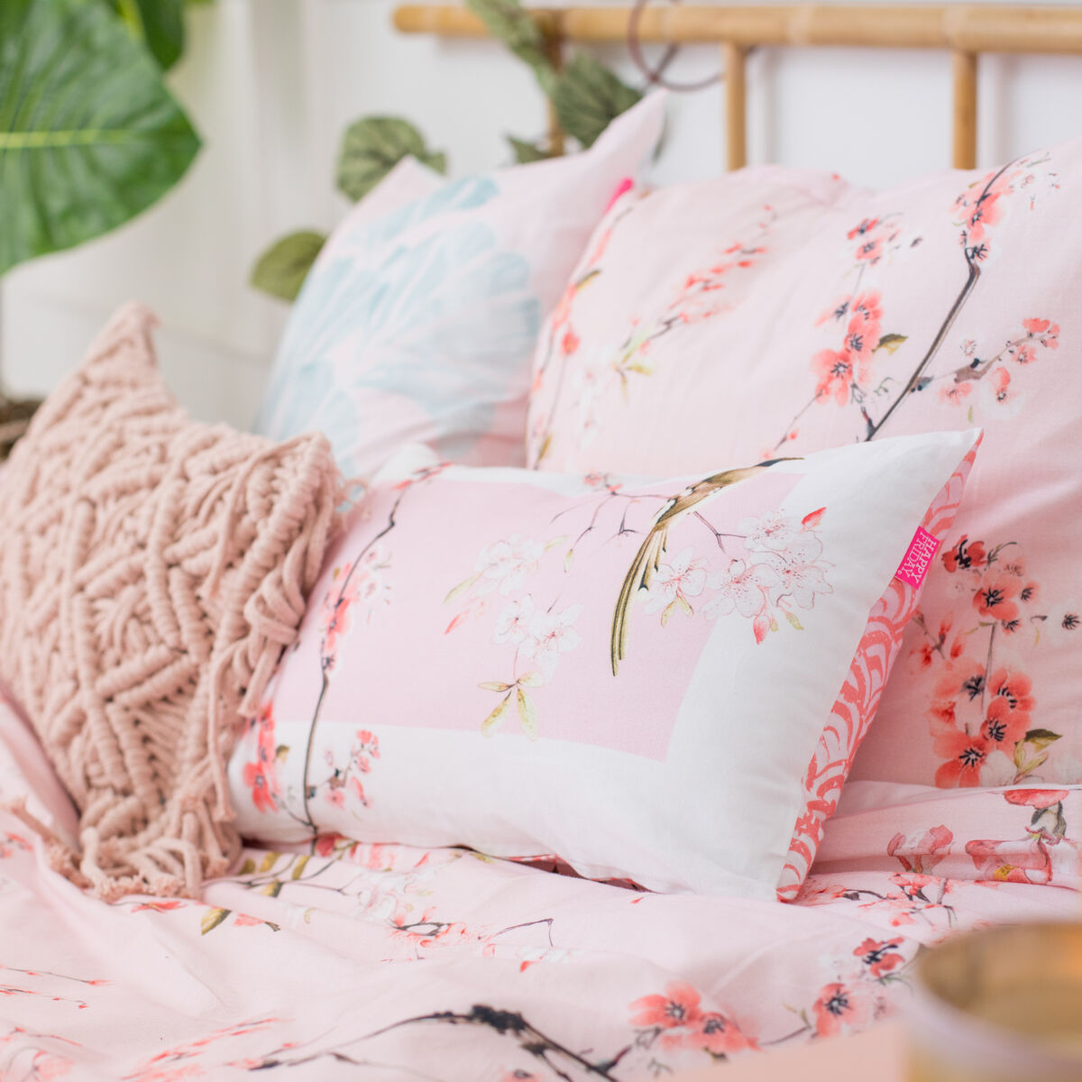 Påslakan HappyFriday Chinoiserie rose Multicolour 260 x 240 cm - 3