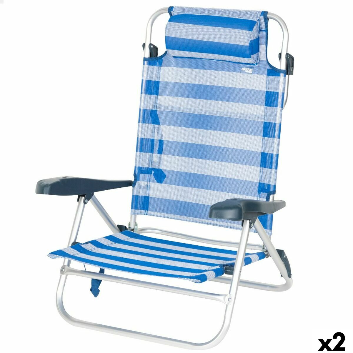 Strandstol Aktive 47 x 82 x 49 cm (2 antal)