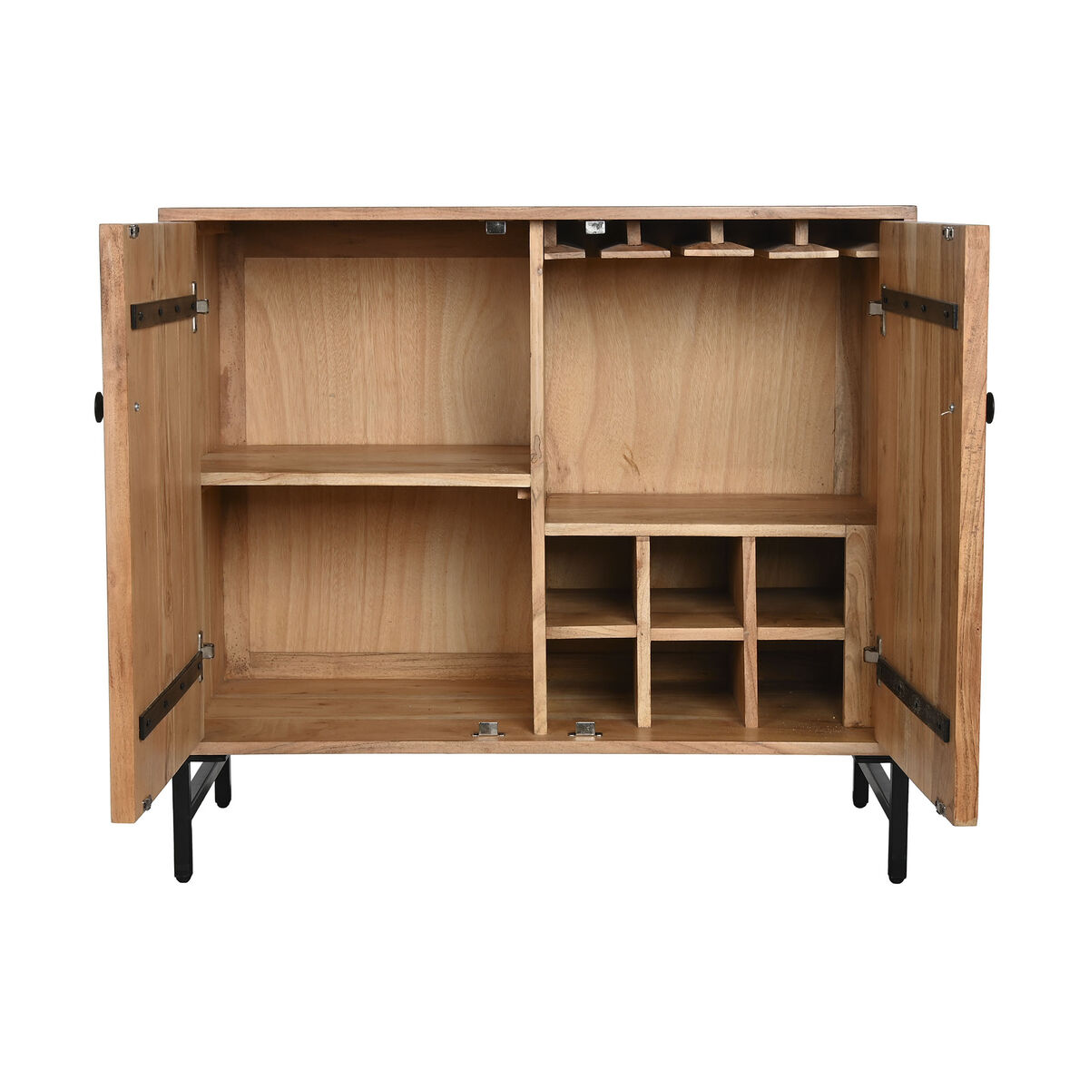 Skänk Home ESPRIT Brun Svart 88 x 40 x 80 cm - 4