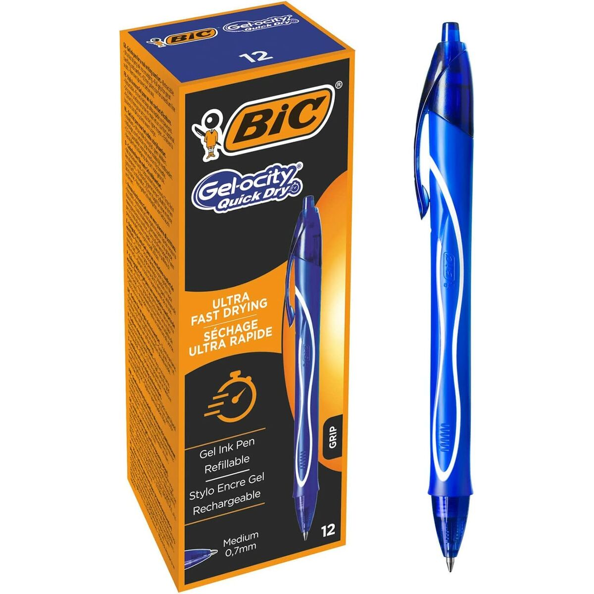 Gelpenna Bic Gel-ocity Quick Dry Blå 0,3 mm (12 antal) - 3