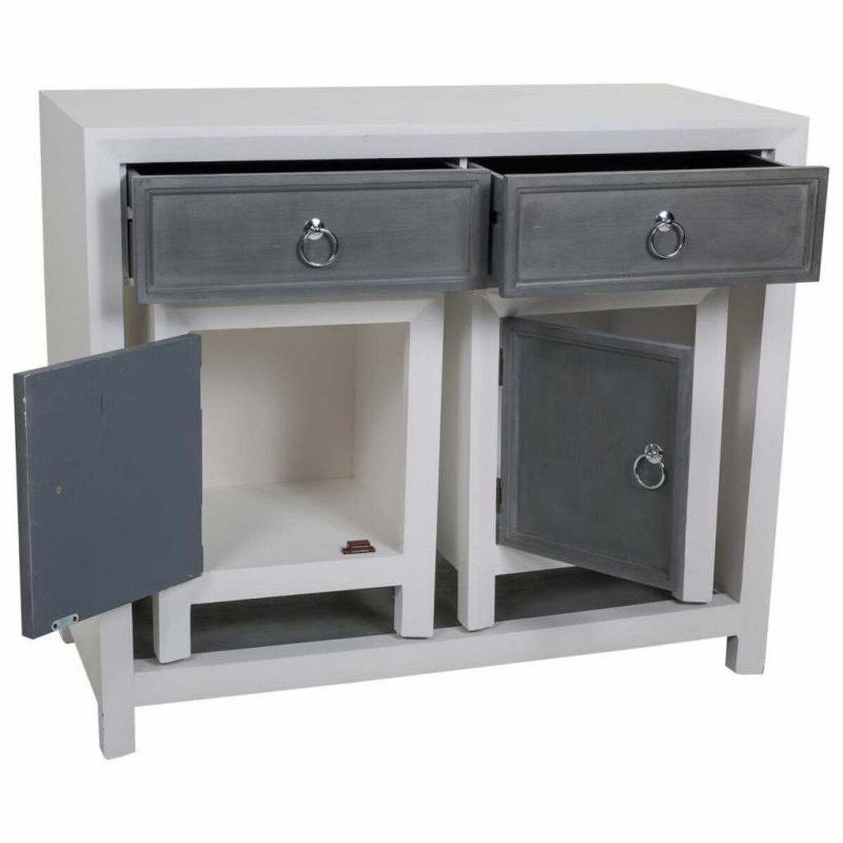 Mottagare Alexandra House Living Vit Grå 40 x 76 x 90 cm 3 Delar - 4