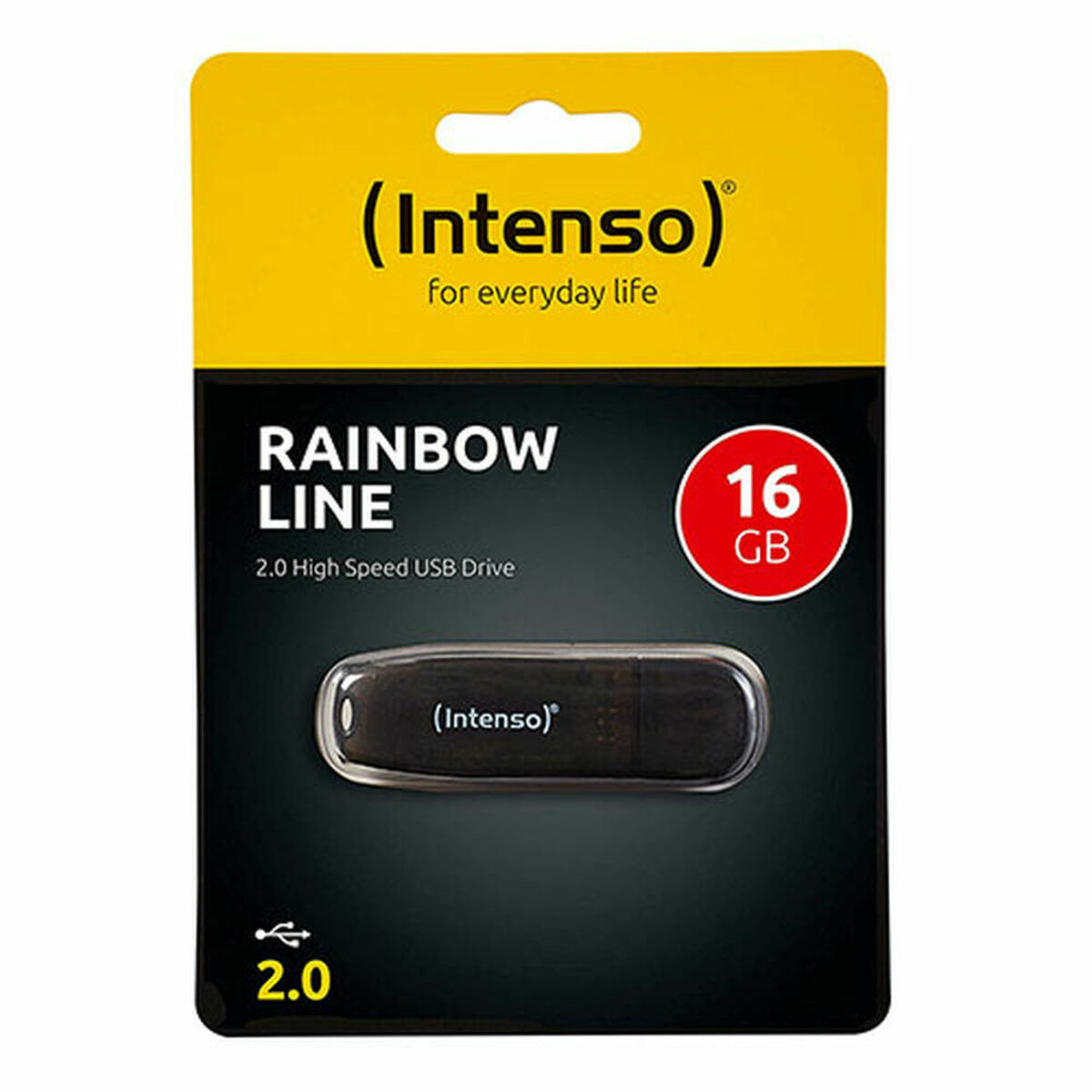 USB-minne INTENSO Rainbow Line 16 GB Svart Intenzivno