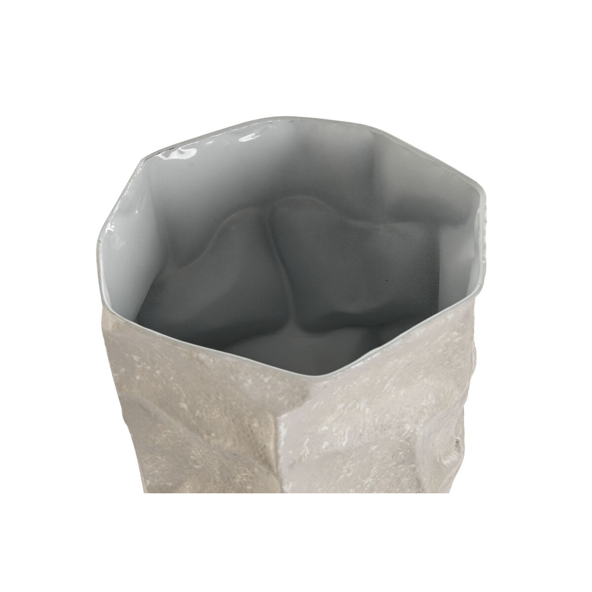 Set med 2 Vasar Home ESPRIT Beige Metall Modern 20 x 20 x 48 cm 19 x 19 x 48 cm (2 Delar) - 3